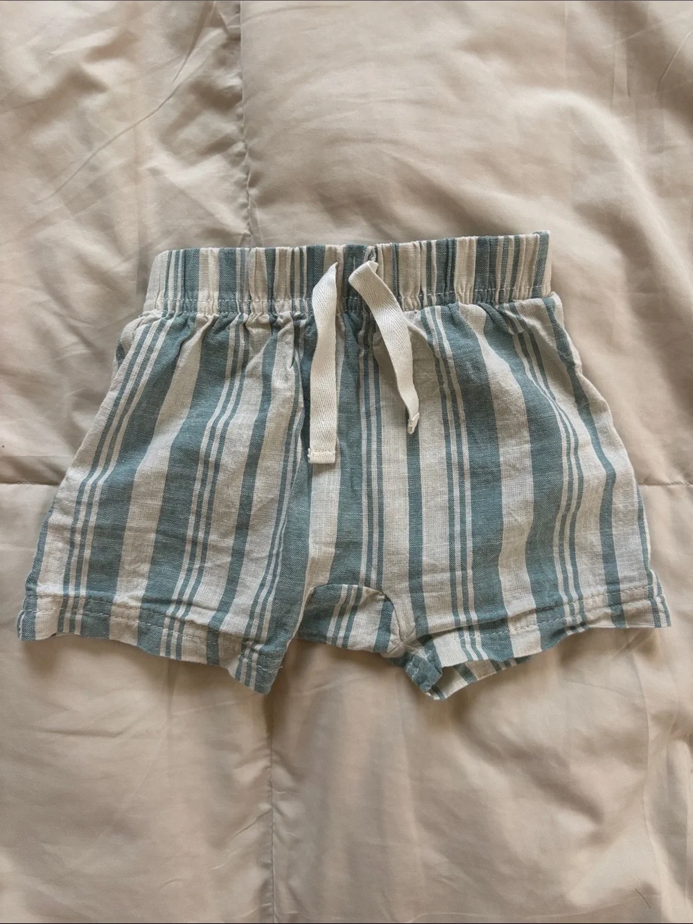 Carter's Outfit 9M Surfs Up Palm T Shirt Blue White Striped Shorts Outfit Set
